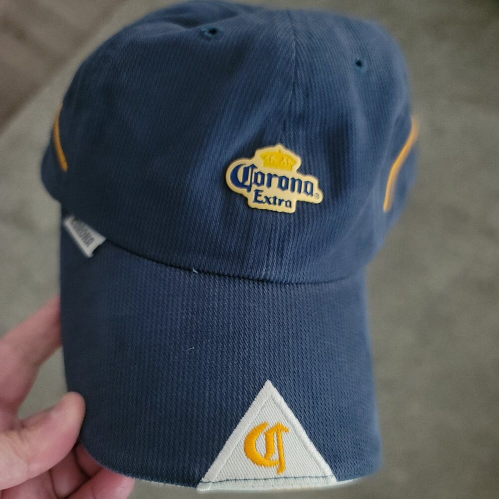 Corona Beer Hat Cap Strap Back Blue Adjustable Crown Log Adjustable< New